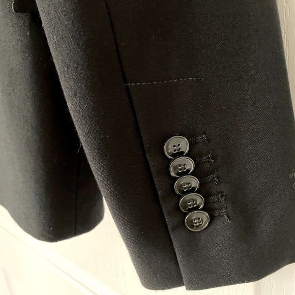 Zara Black Single Breasted One Button Blazer Size 4 - Picture 9 of 13